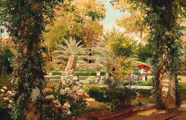 A sunlit garden - view 1
