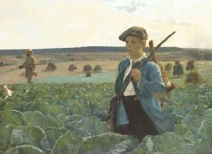 De retour de la chasse by Alphonse Gaudefroy