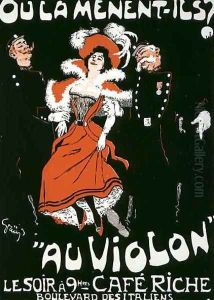 Reproduction of a poster advertising the Cafe Riche Boulevard des Italiens Reproduction of a poster advertising the Cafe Riche Boulevard des Italiens