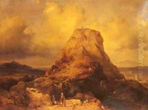 Landscape In Rhodes by Johann George Gmelin