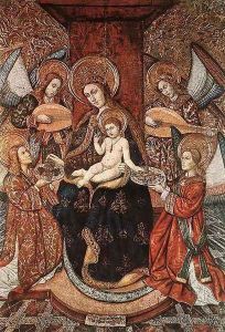 Madonna with Music-Making Angels 1460-70 by Pere Garcia