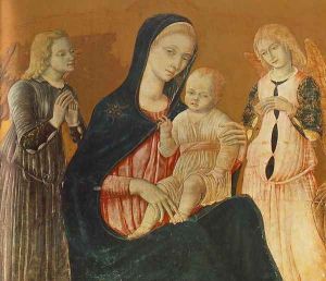 Madonna with Child and Two Angels by Matteo Di Giovanni