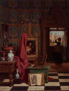 The Artist's Studio by Charles Joseph Grips