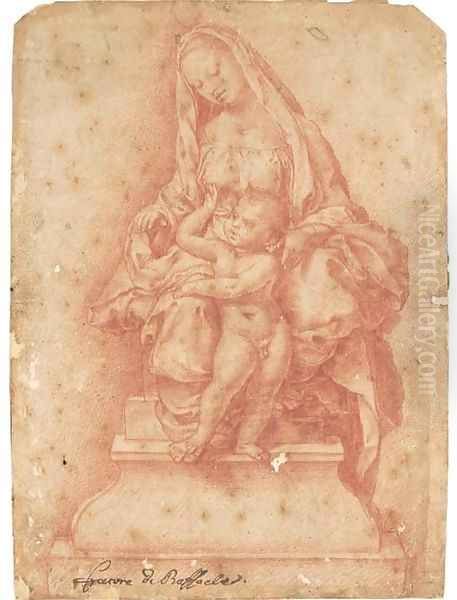 The Madonna and Child seated on a throne - view 1