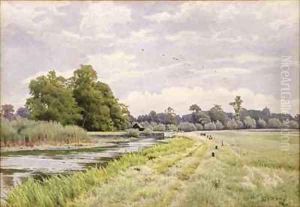 On the River Ouse Hemingford Grey by William Fraser Garden