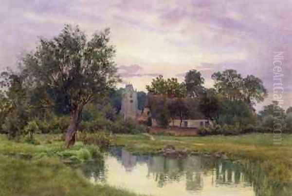 Evening Hemingford Grey Church Huntingdonshire - view 1