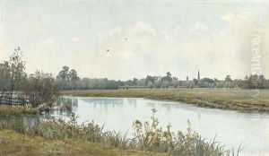 A peaceful stretch of the river by William Fraser Garden