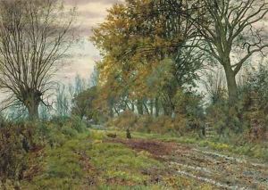 Rabbits on a country path