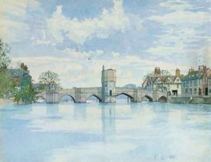 St Ives Bridge, St Ives, Huntingdonshire by William Fraser Garden