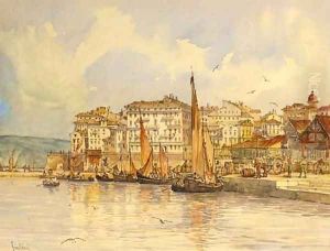 Grand houses near the old port, Corfu by Angelos Giallina
