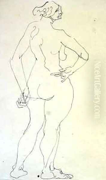 Female Nude with Hand on Hip - view 1