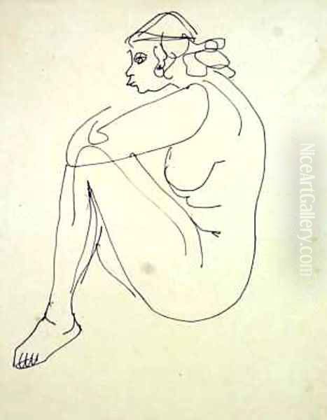 Female Nude Seated - view 1