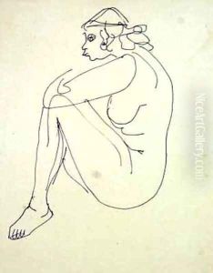 Female Nude Seated by Henri Gaudier-Brzeska