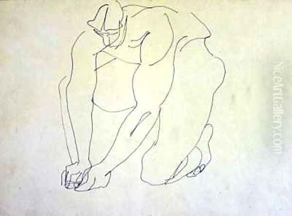 Male Nude Kneeling I - view 1