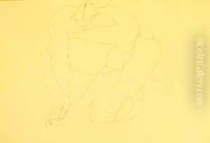 Nude Male Kneeling II by Henri Gaudier-Brzeska