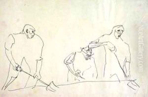 Labourers by Henri Gaudier-Brzeska