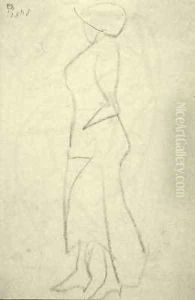 Promenader from the side by Henri Gaudier-Brzeska