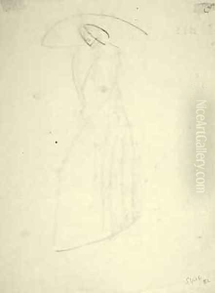 Standing Female with a Large Hat - view 1
