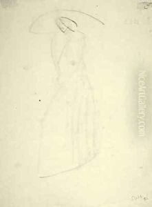 Standing Female with a Large Hat