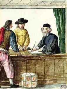A Jewish Shopkeeper With Two Clients