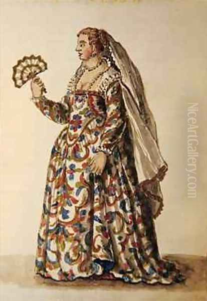 A gentlewoman in evening dress the wife of a dignitary - view 1