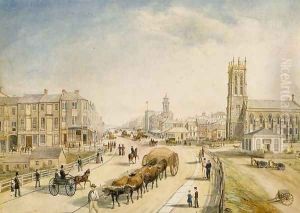 Melbourne from the South Bank of the Yarra by Henry Gritten