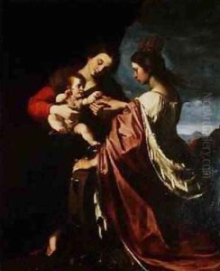The Mystic Marriage of St Catherine by Giovanni Giovanni da San (Mannozzi)