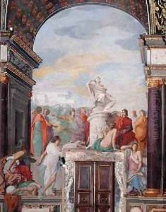 Lorenzo de Medici surrounded by artists by Giovanni Giovanni da San (Mannozzi)