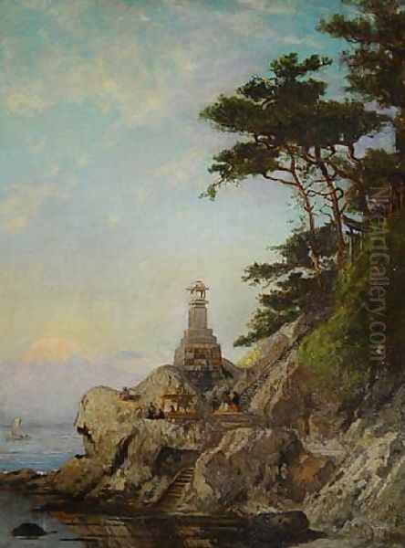 Misaki on Miura Penninsula, Perry's First Landing, 1887 - view 1