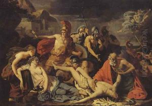 La mort d Hippolyte, suivant le recit de Theramene by Alexandre Charles Guillemot