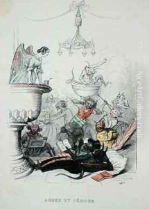 Angels and Demons by Jean-Jacques Grandville