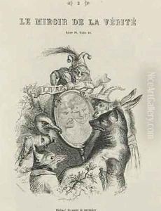 Title page for Fables by Jean Pierre Claris de Florian 1755-94 from Le Miroir de la Verite by Jean-Jacques Grandville