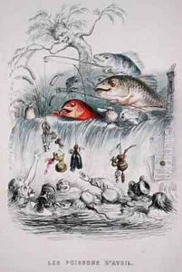 April Fools Day illustration by Jean-Jacques Grandville