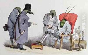 The Leech Doctors by Jean-Jacques Grandville