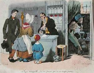The Pharmacist and his Assistant by Jean-Jacques Grandville