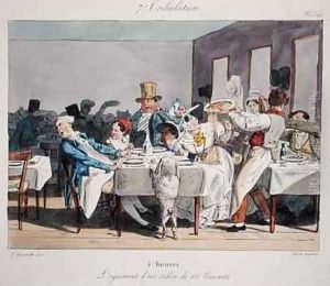 The hundred seater restaurant 5 oclock from Sundays of a Paris Bourgeois by Jean-Jacques Grandville