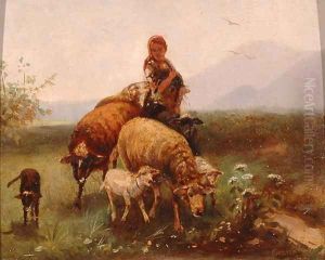 Shepherdess by Friedrich Otto Gebler