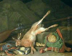 Still Life of a Hare with Hunting Equipment by Hieronymus Galle I