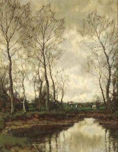Brook in a forest by Arnold Marc Gorter