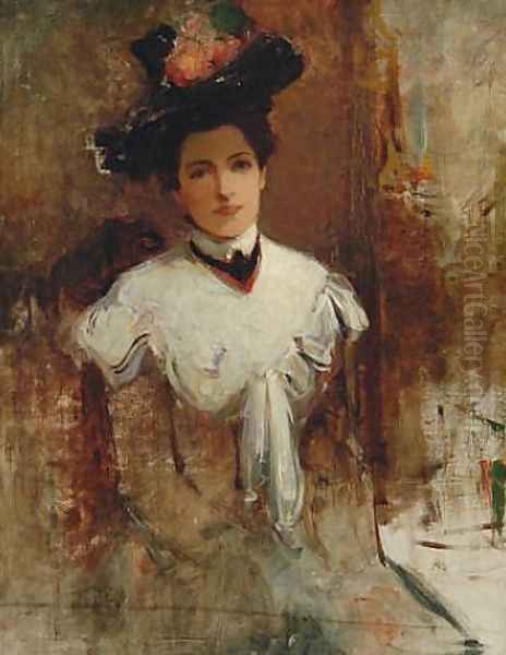 Portrait Study of the Artist's Wife in a Black Hat - view 1