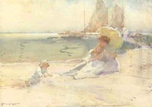 Along the Beach, Bellport Bay, New York by Walter Granville-Smith