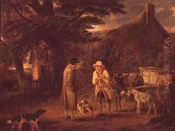 Donkey Cart and Two Men - view 1