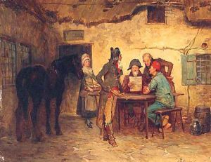 Gathering In The Courtyard by Henry Gillard Glindoni