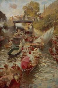 Boulter's Lock Sunday Afternoon 1895 by Edward John Gregory