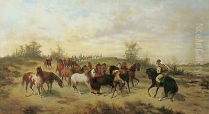 Horses by Ludwik Gedlek
