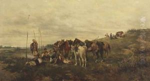 Cossack Encampment by Ludwik Gedlek
