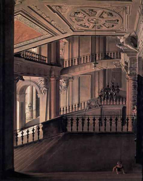 Staircase in the Berlin Palace 1828 - view 1