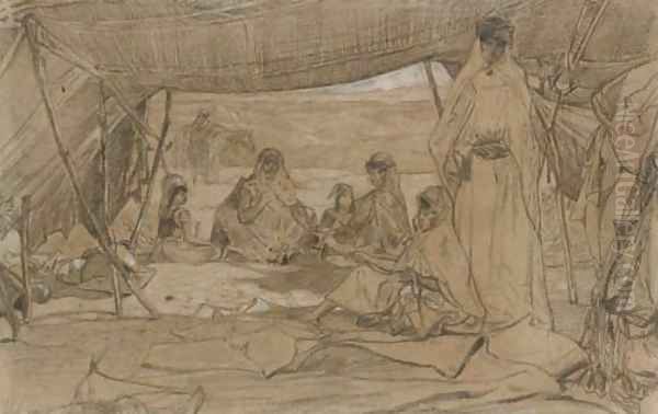 Interior scene of a North African encampment - view 1