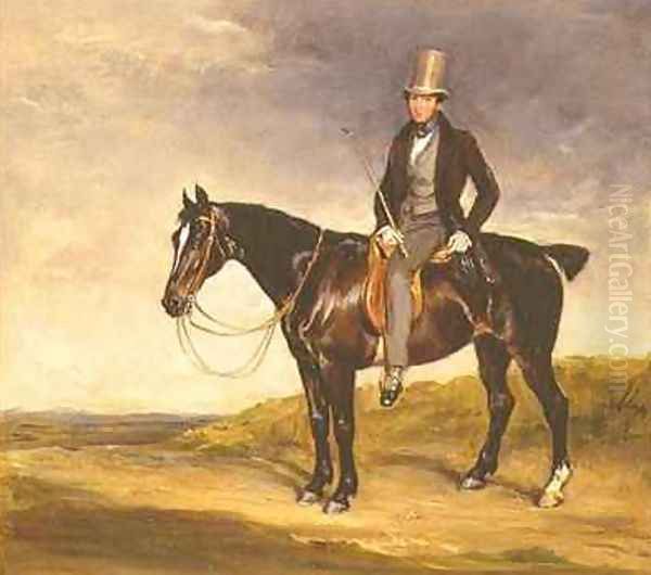 John Hay Mackenzie on his Dark Bay Cob - view 1