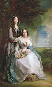 Lady Adeliza Manners and Lady Mary Foley by Sir Francis Grant